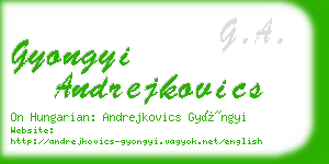 gyongyi andrejkovics business card